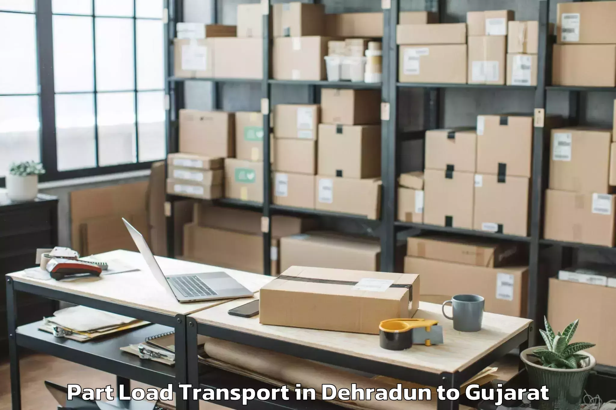 Quality Dehradun to Hazira Port Part Load Transport